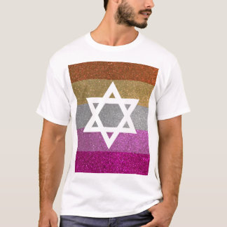 Gay Pride Glitzer Lesbischer Jüdischer Star von Da T-Shirt