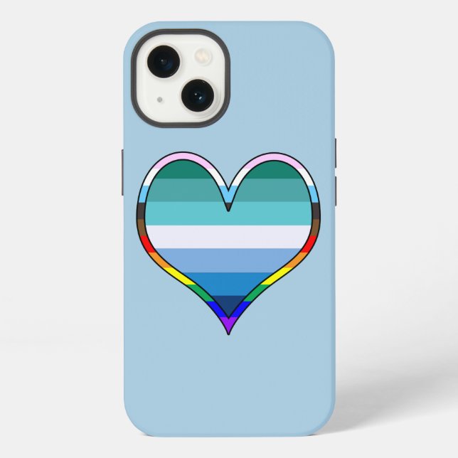 Gay Pride Heart Case-Mate iPhone Case Hülle (Rückseite)