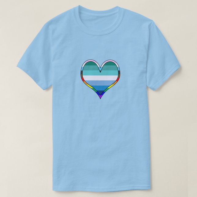 Gay Pride Heart T-Shirt (Design vorne)