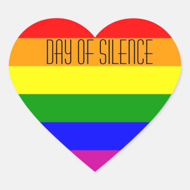 Gay Pride Herz-Aufkleber (Vorderseite)