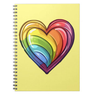 Gay Pride Herzdesign Notizblock