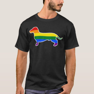 Gay Pride-Hund kleidet Hündchen-Mama der T-Shirt