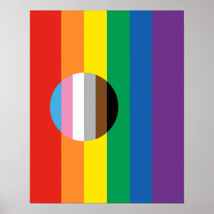 Gay Pride Inclusion Flag Poster