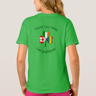 Gay Pride Ireland Canada Kleeblatt Flag personalis T-Shirt