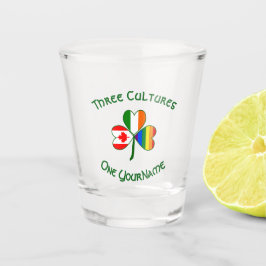 Gay Pride Irish Canadian Flag Kleeblatt Personaliz Schnapsglas