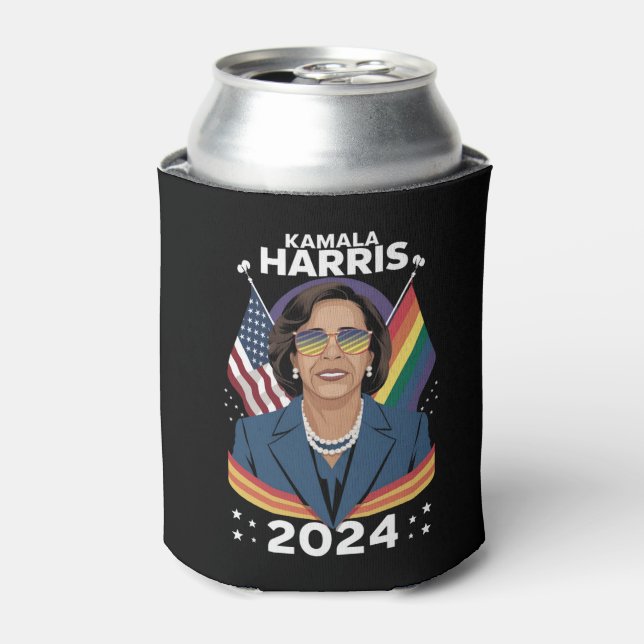 Gay Pride Kamala Harris 2024 Vizepräsident LGBTQ+ Dosenkühler (Kanne Vorderseite)