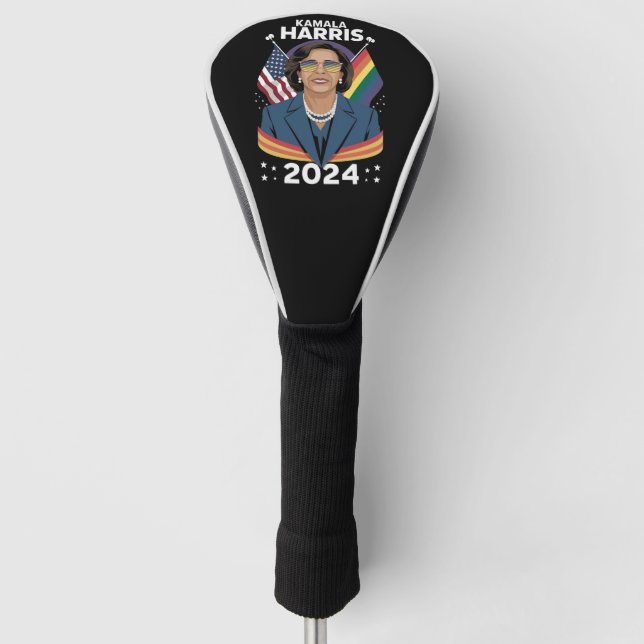 Gay Pride Kamala Harris 2024 Vizepräsident LGBTQ+ Golf Headcover (Vorderseite)