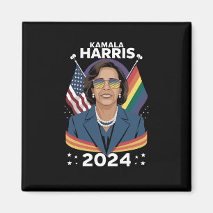 Gay Pride Kamala Harris 2024 Vizepräsident LGBTQ+ Magnet
