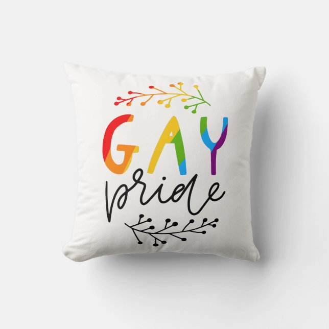 Gay Pride Kissen (Vorderseite)
