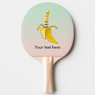 Gay Pride kommt aus Bananen Tischtennis Schläger