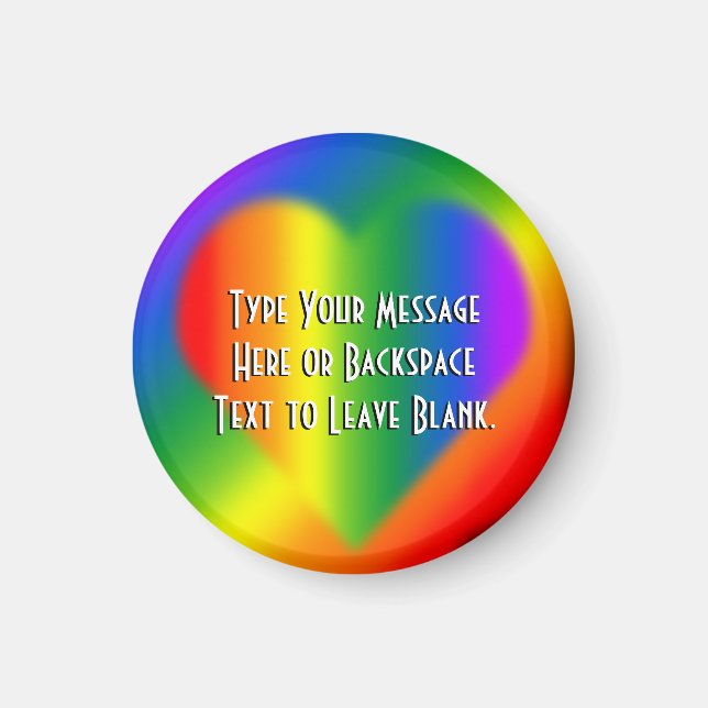 Gay Pride Kühlschrankmagnet Custom Rainbow Liebe G Magnet (Vorne)