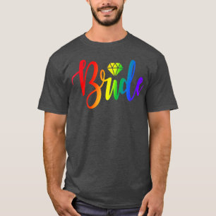 Gay Pride Lesbian Bride LGBT Wedding T-Shirt