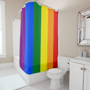 Gay Pride Lgbt Flag Regenbogenstreifen Duschvorhang