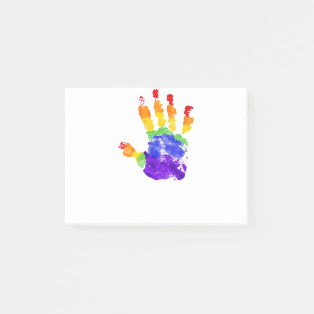 Gay Pride LGBT Lesbische Regenbogenflagge Post-it Klebezettel (Vorderseite)