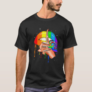 Gay Pride LGBt: LGbt Dripping Rainbow L T-Shirt