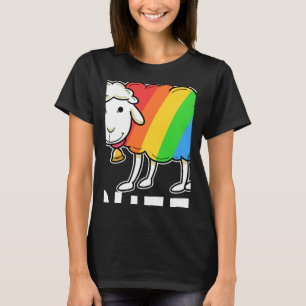 Gay Pride LGBT Niedlich die Regenbogenschaf in der T-Shirt