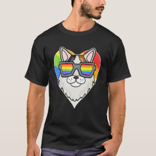 Gay Pride LGBT Rainbow - Cat Breed Turkish Van - L T-Shirt