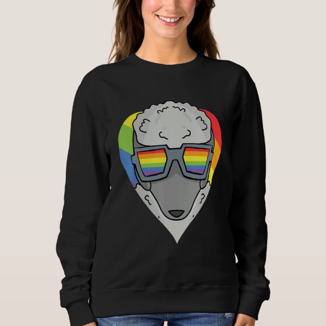 Gay Pride LGBT Rainbow - Dog Breed Poodle - LGBT H Sweatshirt (Vorderseite)