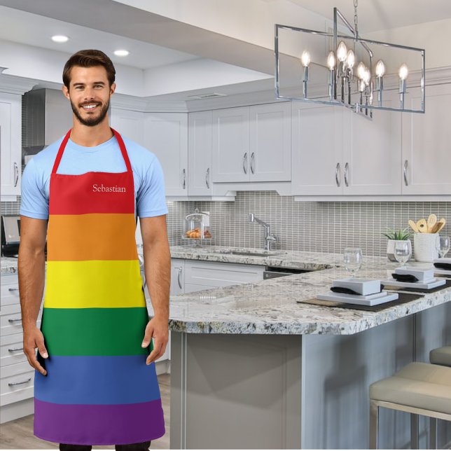 Gay Pride LGBT Rainbow Personalisiert Schürze (Von Creator hochgeladen)