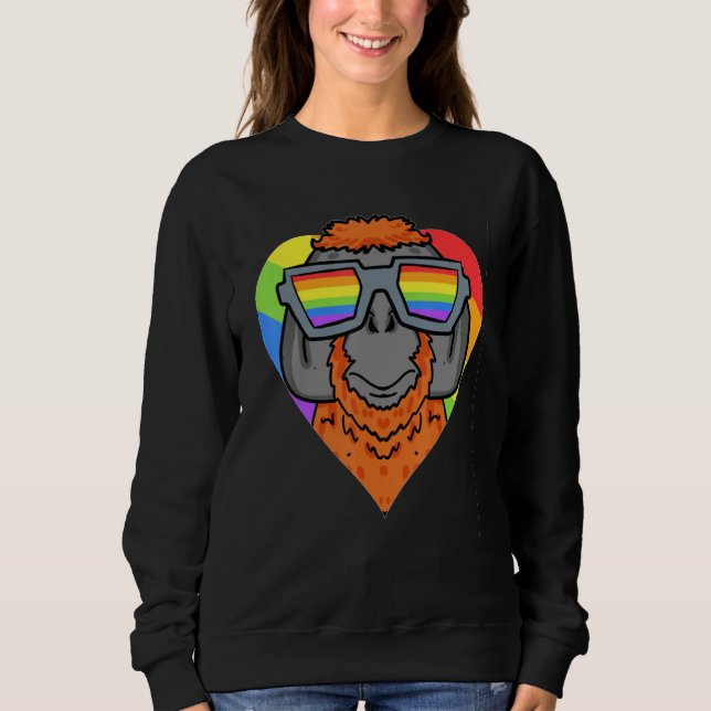 Gay Pride LGBT Rainbow -Urangutan Monkey - LGBT He Sweatshirt (Vorderseite)