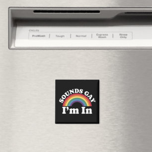 Gay Pride LGBT Regenbogen-Sounds Gay ich bin dabei Magnet