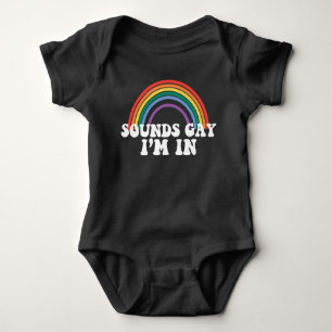 Gay Pride LGBT Sounds Gay I bin in Rainbow Gay Baby Strampler