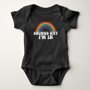 Gay Pride LGBT Sounds Gay Ich bin Regenbogen Gay Baby Strampler