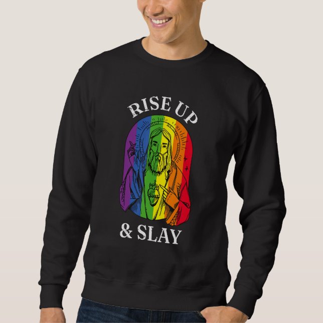 Gay Pride LGBTQ+ Aufblähen Sweatshirt (Vorderseite)