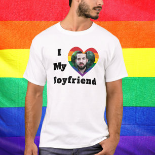 Gay Pride LGBTQ Benutzerdefiniertes Foto I Liebe M T-Shirt