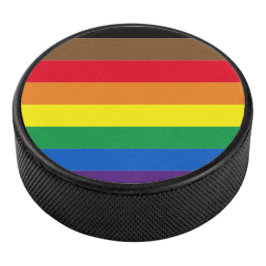 Gay Pride lgbtq Diversity inklusive Regenbogenflag Eishockey Puck