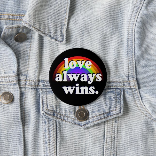Gay Pride lgbtq Gleichheit Liebe gewinnt immer Reg Button (Beispiel)