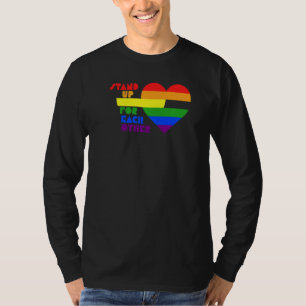 Gay Pride Lgbtq Lgbt Gleichheit Rainbow Heart Just T-Shirt