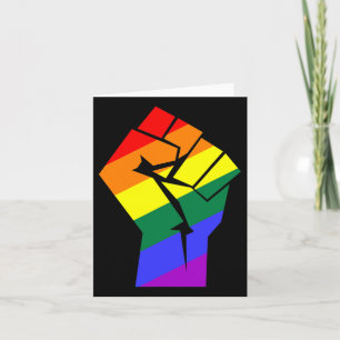 Gay Pride Lgbtq Rainbow Flag Resist Fist Gay Right Karte