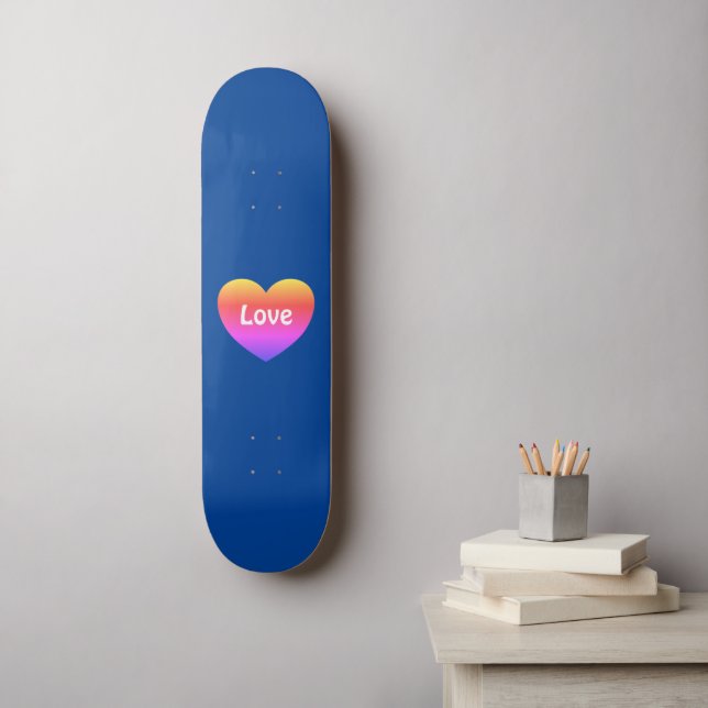 Gay Pride LGBTQ Rainbow Liebe Blue Skateboard (Wandkunst)