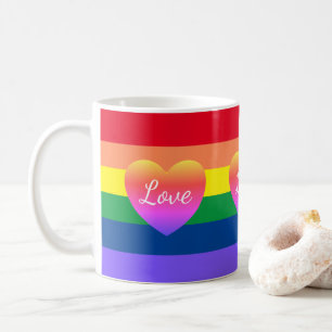 Gay Pride LGBTQ-Regenbogenfarben Kaffeetasse
