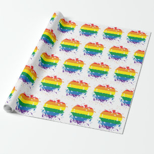 Gay Pride Liebe Herz Geschenkpapier