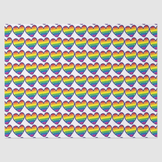 Gay Pride Liebe Herz Seidenpapier (Vorderseite)