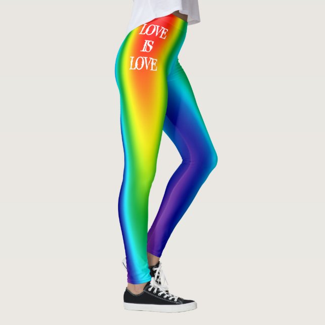 Gay Pride Liebe ist Liebe Rainbow Personalisiert W Leggings (Rechts)