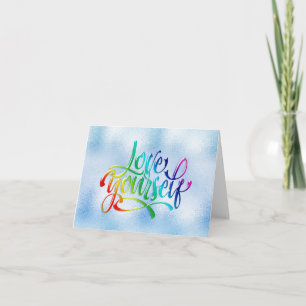 Gay Pride Liebe Sie selbst Grußkarte Karte