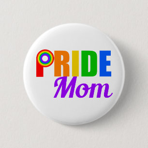 Gay Pride Mama Regenbogen Button