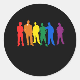 GAY PRIDE MÄNNER RUNDER AUFKLEBER