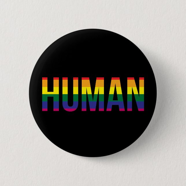 Gay Pride-Mensch Button (Vorderseite)