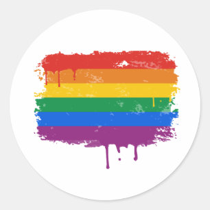 Gay Pride Merchandise Runder Aufkleber