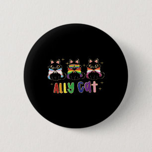 Gay Pride mit Ally Cat Rainbow Lgbt Pride Monat 2 Button