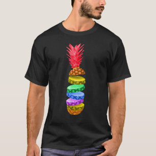 Gay Pride Monat Regenbogenflagge Ananas Obstbaum P T-Shirt