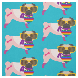 Gay Pride-Möpsen - Gelbe Brille Stoff