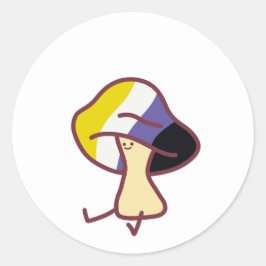 Gay Pride Non-Binary Mushroom Sticker