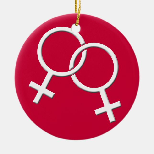 Gay Pride Ornament Lesbische Liebe Schwule Frauen  (Vorne)