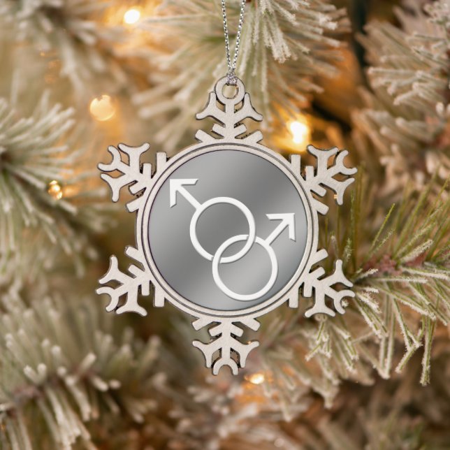 Gay Pride Ornament Personalisierte Schwule Liebe G (Baum)