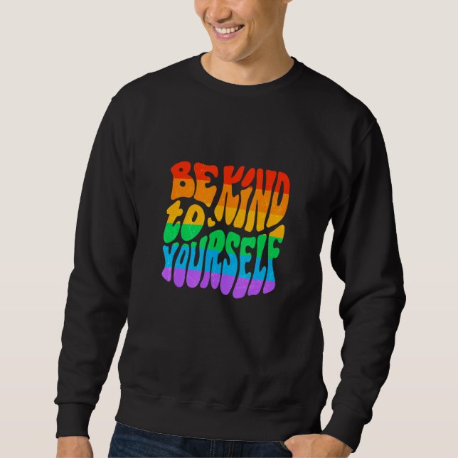 Gay Pride Parade LGBTQ+ Rainbow Flag Body Positivi Sweatshirt (Vorderseite)